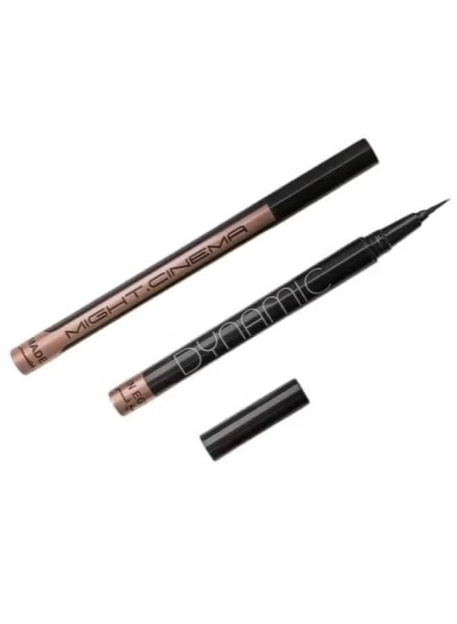 Might Cinema Dynamic Eyeliner – Intense Black Pencil with Long-Lasting Precision Brush - Image 3
